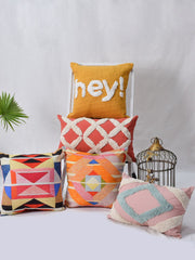 Set of 5 Singapore Square 40X40CM & Rectangle 30X50CM Cotton Cushion Covers