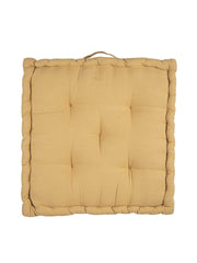 Set of 2 Mustard & Taupe Matlas Floor Cushion