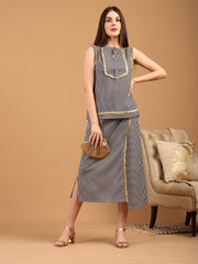 Fusion Striper Long Skirt-Top