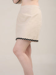 Contrast lace Skirt Set