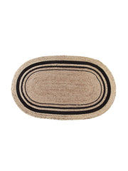 Black Hand Braided Jute Rug