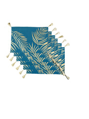 Set of 6 Gold foil Palm Leaf printed Placemats