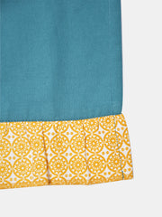 Kitchen Queen Teal Cotton Printed Apron