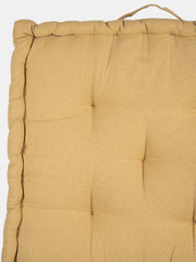 Set of 2 Mustard & Taupe Matlas Floor Cushion
