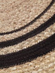 Black Hand Braided Jute Rug