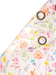Set Of 2 Floral Garden Digitally Printed 7Ft. Curtain Sheer