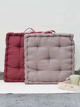 Set of 2 Maroon & Grey Matlas Floor Cushion