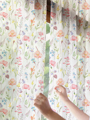 Set Of 2 Floral Garden Digitally Printed 7Ft. Curtain Sheer