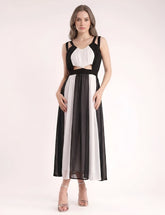 Black And White Gown Dress