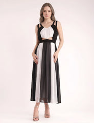 Black And White Gown Dress