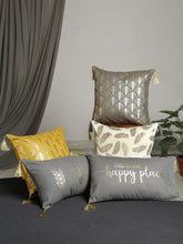 Set of 5 Happy Place Printed Cushion Cover