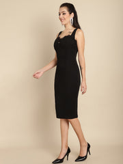 Black Bodycon Cut-Out Dress