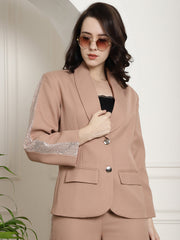 Blazer & Trouser with Sequins Detail