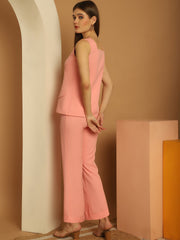 Crystal Button Peach Co-Ord Set