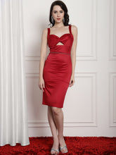 Fitted Dress With Rhinestone Belt