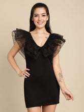 Organza Frill Short Dress