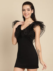 Organza Frill Short Dress