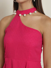 Pearl Choker Neck Dress