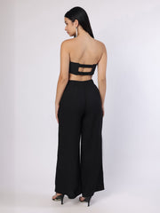 Black Party 3Pc Set With Sequinned Shrug Cami And Trousers