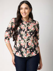 Black Base Rose Shirt