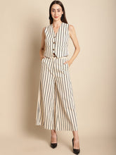 Black Stripe Beige Co-Ord Set
