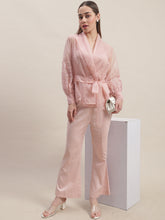 Blush Pink Embroidered Three Piece Co-Ord Set