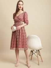 Cut-Out Floral Printed Dress