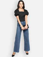 Fitted Square Neckline Top