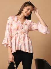 Floral Frill Top