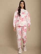 Floral Printed Embellished Sweatshirt Jogger Set