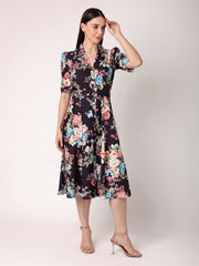Floral Printed Shirt Dress