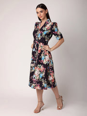 Floral Printed Shirt Dress