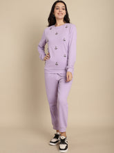 Floral Stone Work Sweatshirt With Jogger Set