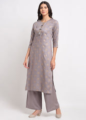 Geo-Floral Tassel Kurti