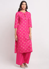 Geo-Floral Tassel Kurti