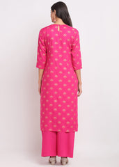 Geo-Floral Tassel Kurti