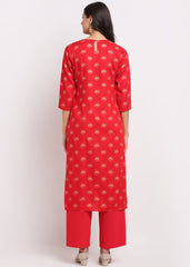 Geo-Floral Tassel Kurti