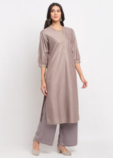 Grid Foil Kurti