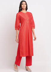 Grid Foil Kurti