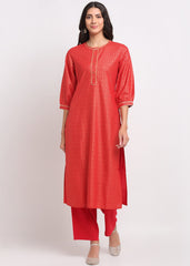 Grid Foil Kurti