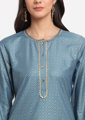 Grid Foil Kurti