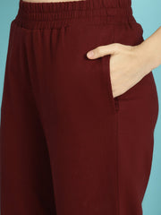 Laced Front Open Sweatshirt Jogger Set
