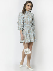 Paisley Print Short Dress