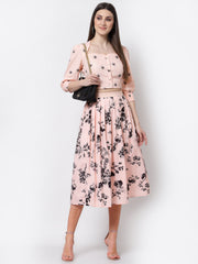 Peach Floral Co-ord Set