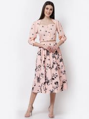 Peach Floral Co-ord Set