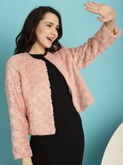 Pink Faux Fur Jacket