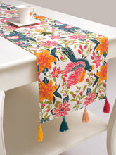 Scrolling Garden Cotton Printed 4/6 Seater Table Runner