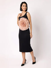 Black Floral Bodycon Dress