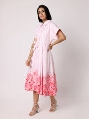 Pink Dress With Floral Border
