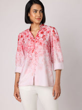 Pink Floral Top With Lace Detail